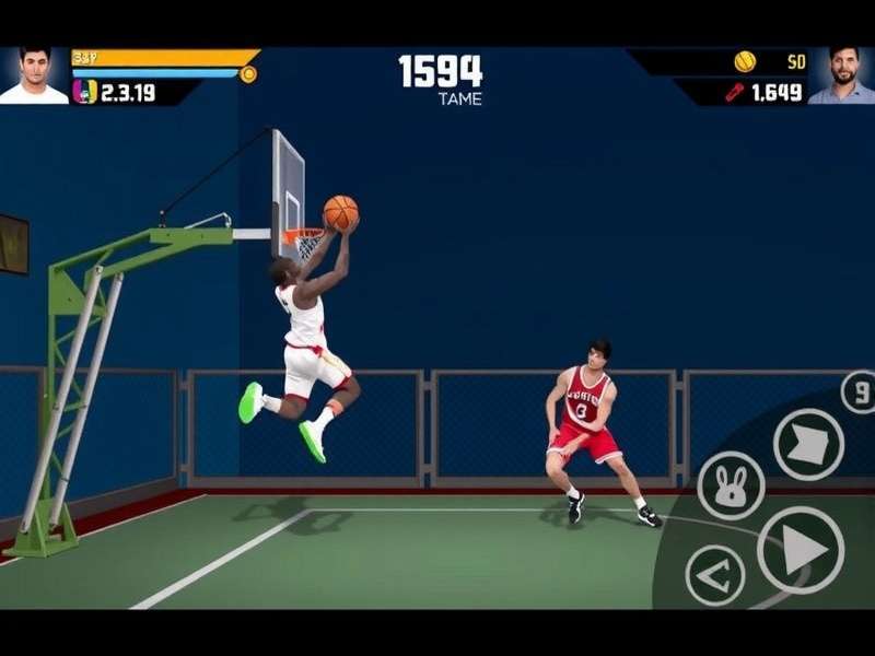Mumbai Dunk Masters gameplay screenshot showing basketball action